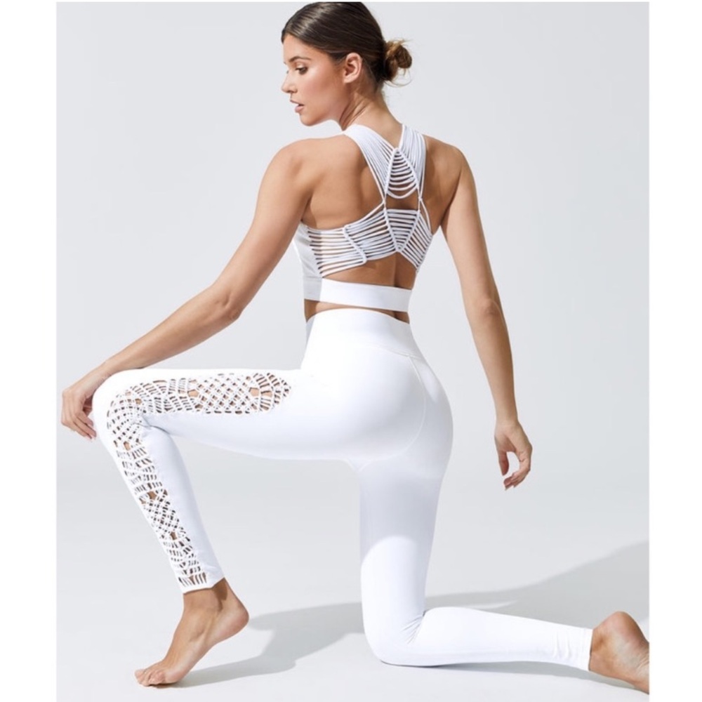Carbon38 Sayang Tanjung Macrame White Leggings - Picture 3 of 10